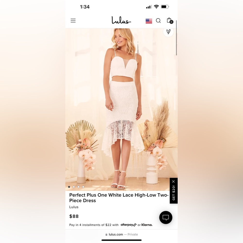 Lulus White Lace Outift